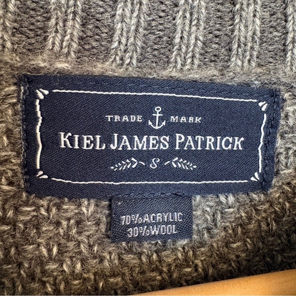 Kiel James Patrick Gray Cable Knit Sweater Dress Small – Classic Preppy Winter S - Picture 3 of 10
